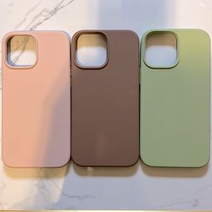 Silicone iPhone 13 pro max cases x3